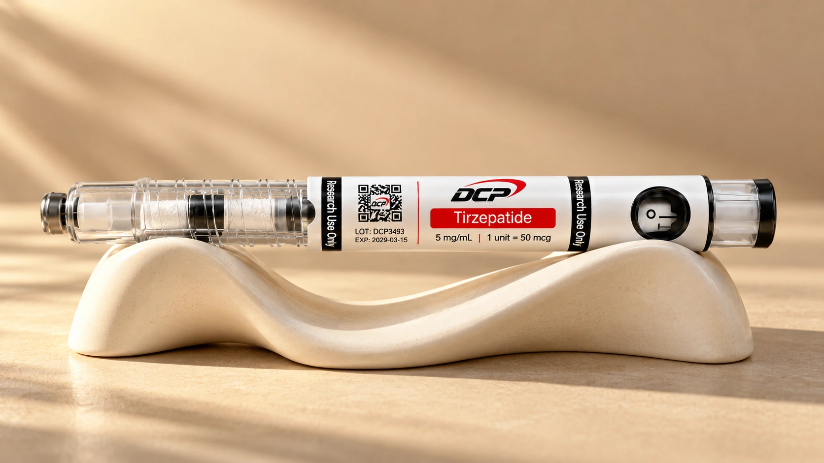 Tirzepatide — Composição editorial de produtos; não é uma fotografia de instalações, acessórios ou resultados de testes reais.